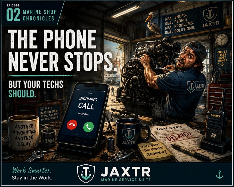 Marine Shop Chronicles — the phone never stops, but your techs should.